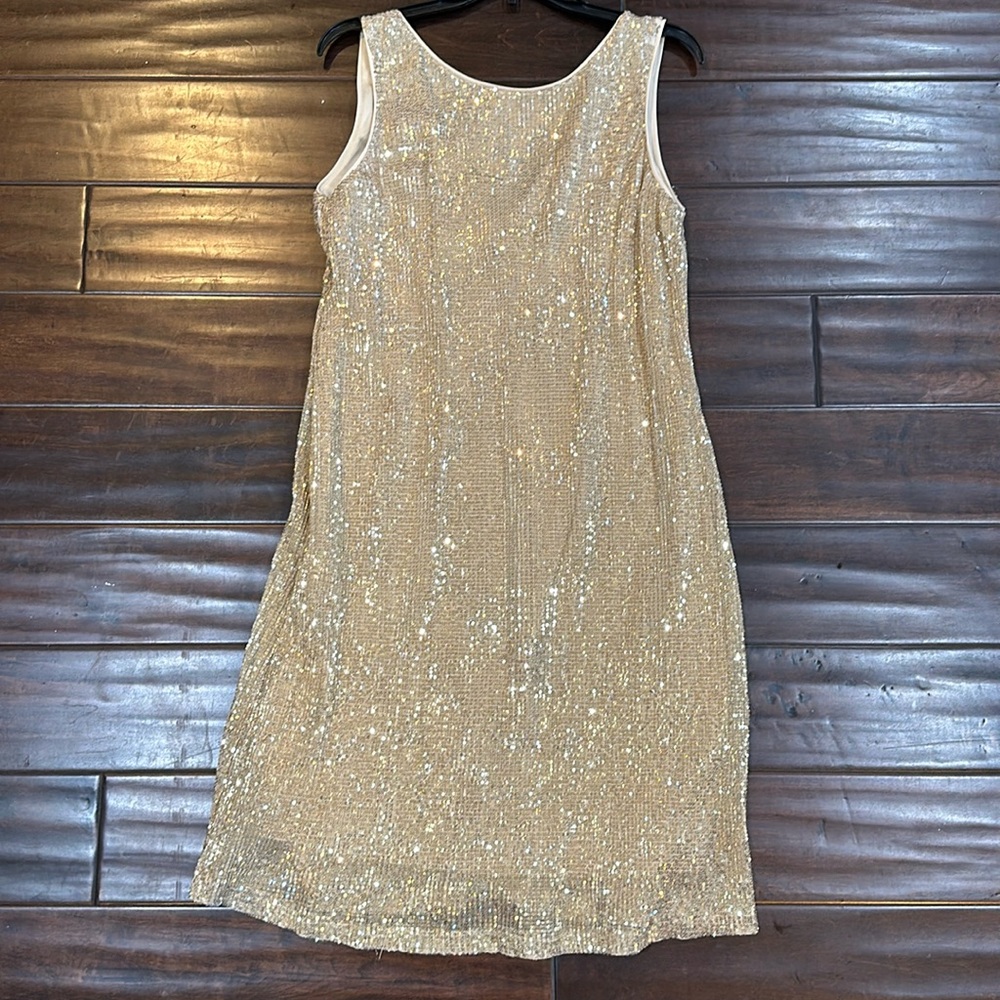 Sparkly gold mini dress